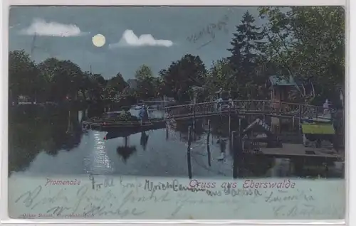 78443 Carte de la Lune Salutation de Eberswalde Promenade 1901