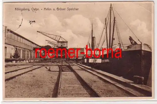 78481 Ak Königsberg Ostpreußen Hafen u. Grüner Speicher 1929