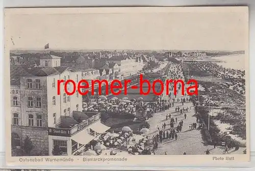 78609 Ak Balade de la mer Baltique Warnemünde Bismarckpromenade 1935