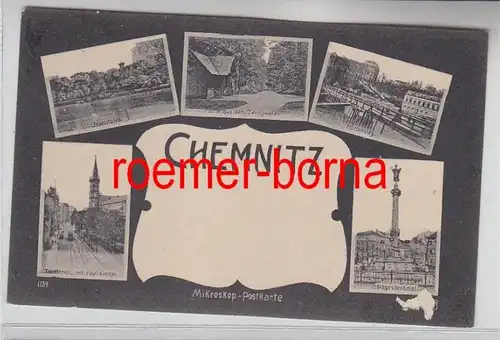 78615 Mehrbild Ak Chemnitz Mikroskop Postkarte 1906