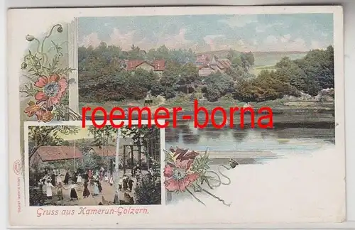 78649 Salutation multi-image Ak du Cameroun Goltzern vers 1900