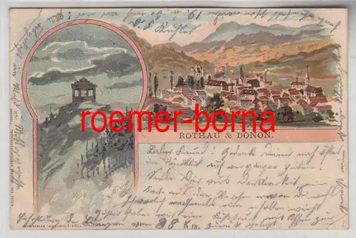 78730 Ak Lithographie Rothau & Donon en Alsace 1898