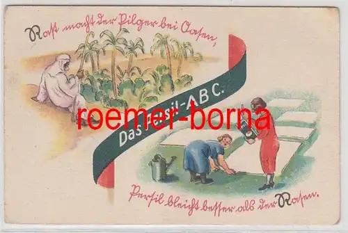 78794 Publicité humour Carte 'Le Persil ABC' lessive vers 1930