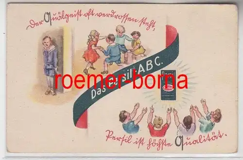 78807 Publicité humour Carte 'Le Persil ABC' lessive vers 1930