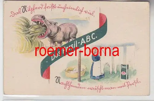 78808 Publicité humour Carte 'Le Persil ABC' Lessive De Détergent vers 1930