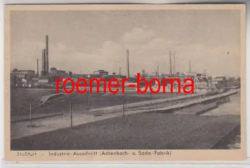 78811 Ak Staßfurt Industrie Ausschnitt (Achenbach- u. Soda-Fabrik) um 1930