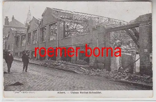 78816 Ak Albert Usines Rochet-Schneider Destructions vers 1915