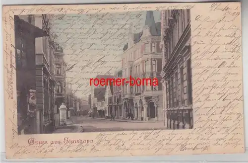 78822 Ak Gruss de Elmshorn vue de rue avec la pâtisserie Ed. Koch 1899