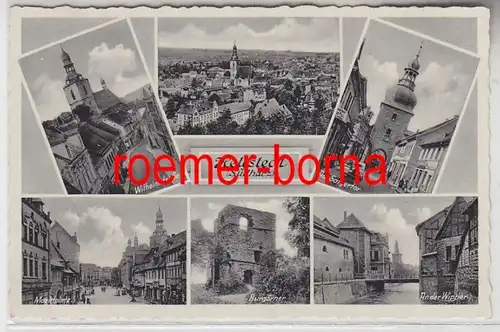 78890 Multi-image Ak Hettstedt Südharz Wilhelmstraße, Saigertor, etc. vers 1940