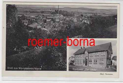 79052 Multi-image Ak Salutation de Wernshausen / Werra Gasthaus 'Zur Linde' 1938