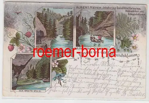 79078 Ak Lithographie Gruss de l'Edmundsklam 1894