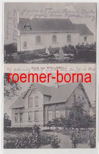 79127 Multi-image Ak Gruss de Wallsbull église et Pastorat 1915