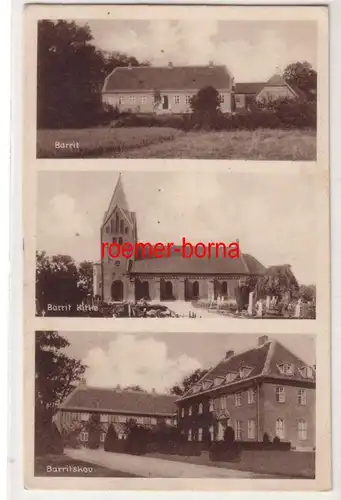 79138 Mehrbild Ak Dänemark Barrit Wohnhaus & Kirche, Barritskov um 1940