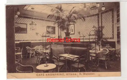 79241 Ak Altona Hamburg Café Prince héritier par R. Wanser Intérieur 1912