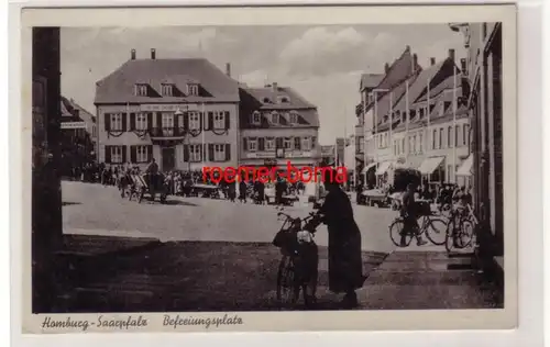 79245 Ak Homburg Saarpfalz Place de libération vers 1920