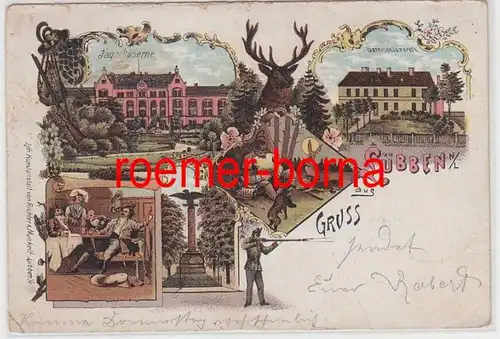 79404 Ak Lithographie Gruss de lubbes N./L. Casernes de chasse, etc. 1902