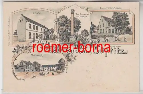 79480 Ak Lithografie Gruss aus Süptitz Gasthof, Ziethenhof usw. um 1900