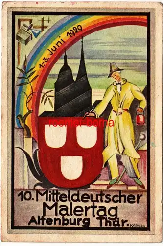 79511 Ak 10.Mitteldeutscher Malertag Altenburg Thüringen 1.-3.Juni 1929