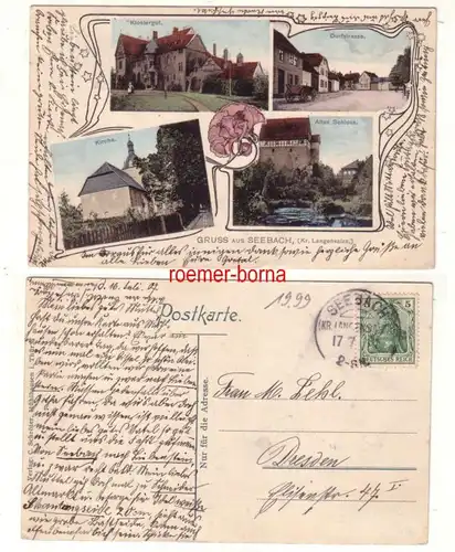 79576 Mehrbild Ak Gruss aus Seebach Kr. Langensalza Dorfstrasse usw. 1907