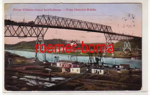 79610 Ak Kaiser Wilhelm Kanan près du pont de Holtenau Prince Heinrich 1914