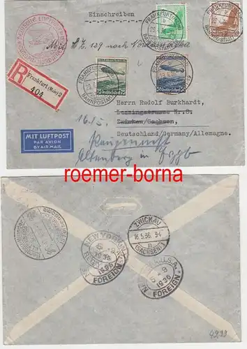79624 Zeppelin lettre recommandée Europe Amérique du Nord 29.04.1936