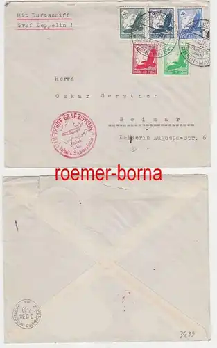 79625 Zeppelin Brief Fahrt übers befreite Sudetenland 01.12.1938