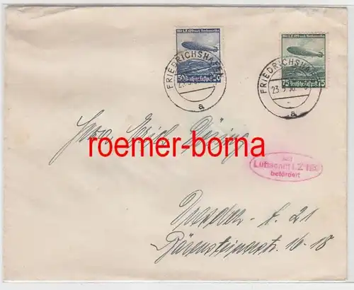 79630 Zeppelin Brief mit Luftschiff LZ 129 befördert 1936