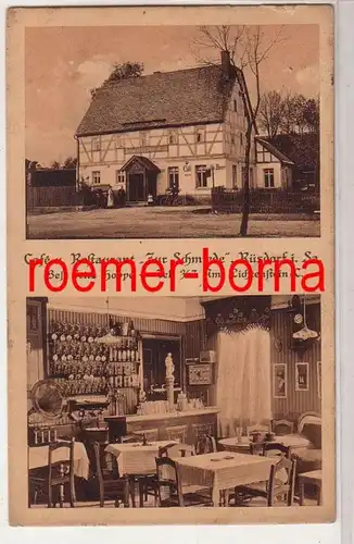 79817 Mehrbild Ak Rüsdorf i.Sa. Café u. Restaurant 'Zur Schmiede' 1917