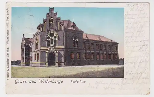 79864 Multi-image Ak Salutation de Wittenberge Realschule 1900