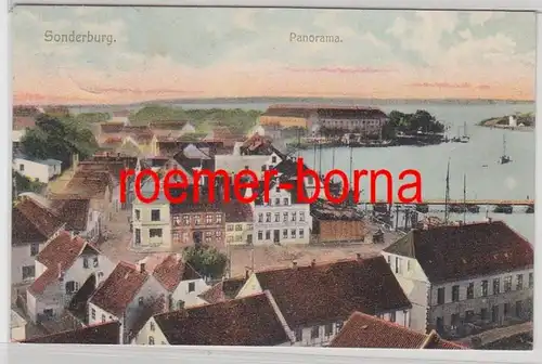 79912 Ak Sonderburg Sønderborg in Dänemark Panorama 1907