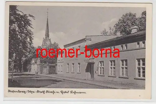 79957 Ak Rosenberg Westpreußen - Kath. Kirche m. Hotel Lehmann 1940