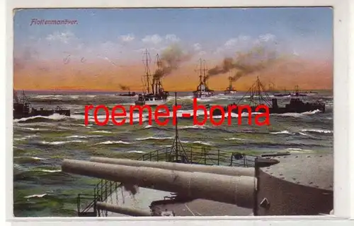 80040 Ak Flottenmanöver der Deutschen Kriegsmarine 1916