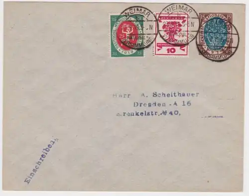 80125 DR Ensemble des affaires Enveloppe PU47/A1 Weimar Assemblée nationale 1919