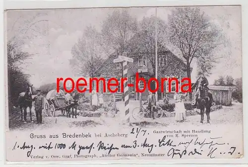 80199 Ak Gruß aus Bredenbek bei Ascheberg Gastwirtschaft mit Handlung 1902