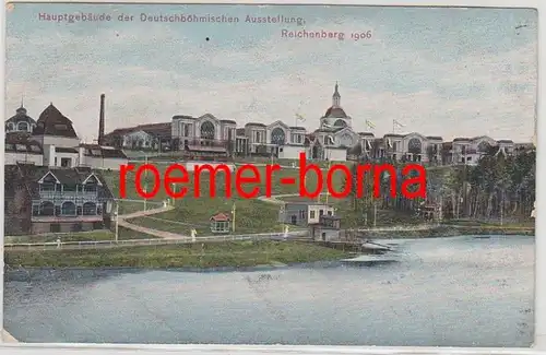80363 Ak Hauptgebäude der Deutschböhmischen Ausstellung Reichenberg 1906