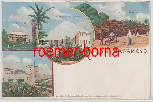 80592 Mehrbild Ak Gruss aus Bagamoyo Strasse im Negerviertel usw. um 1900