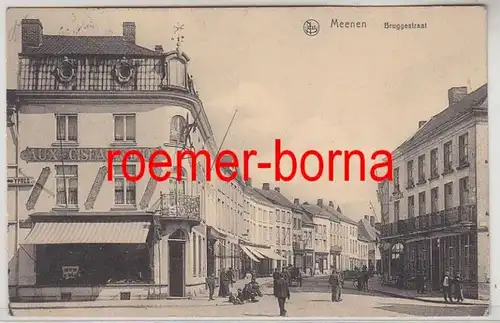 81200 Feldpost Ak Meenen Menen Minin Bruggestraat 1915