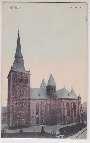 82126 Ak Ratingen katholische Kirche 1914