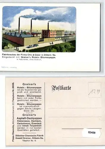 82458 Ak Fabrikneubau der Firma Otto & Geier in Döbeln in Sachsen