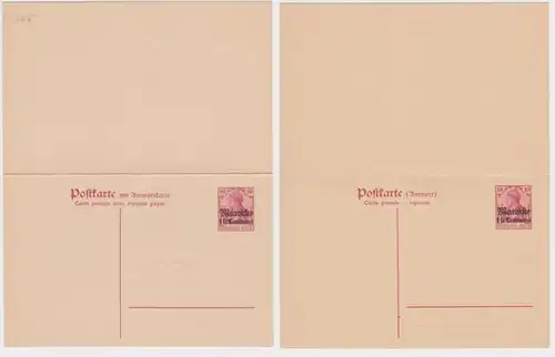 82577 DR Carte postale complète P12 Bureaux de poste allemands Maroc 10 Centimos