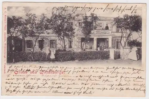 83678 Mehrbild Ak Gruß aus Wittenberge Restaurant 1901