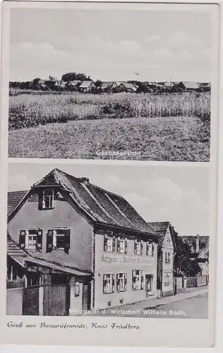 83946 Mehrbild Ak Gruß aus Burggräfenrode Kreis Friedberg Metzgerei um 1930