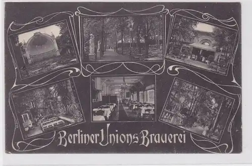 84175 Multiages AK Berliner Unions Brasserie - Gartenzparti, scène de concert 1907