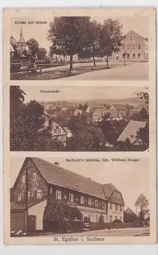 84585 Mehrbild Ak St.Egidien in Sachsen Bertholds Schänke, Schule usw. um 1925