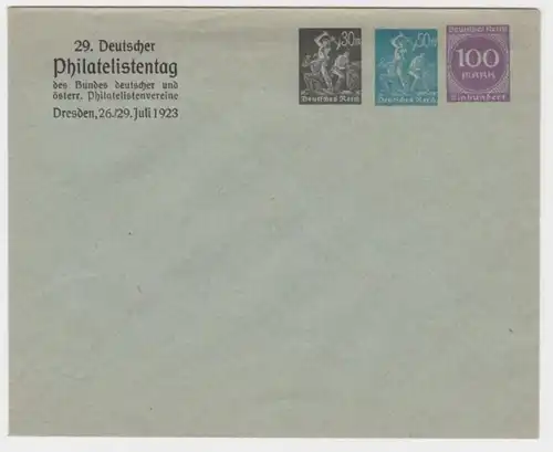 85039 DR Ganzsachen Umschlag PU 29.Dt.Philatelistentag Dresden 1923