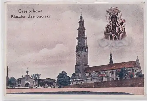 86047 Feldpost Ak Czestochowa Klasztor Jasnogórski 1939