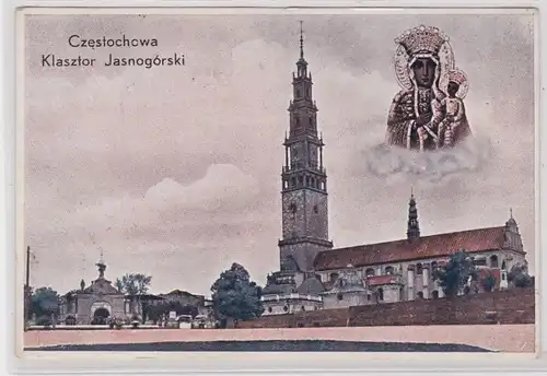 86047 Poste de terrain Ak Czestochowa Klasztor Jasnogórski 1939