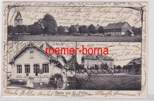 86173 Mehrbild Ak Gruß aus Klein Flöthe Schule, Wohnhaus usw. 1914