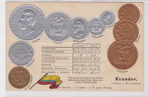 86515 Grage Ak avec des images de pièces Équateur vers 1910