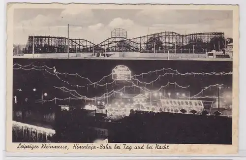 86636 AK Leipziger Kleinmesse - Himalaja-Bahn bei Tag und bei Nacht 1951